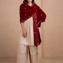 SEW Embroidered Velvet Dupatta-picture-33