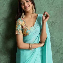 TASRIKA Sequinned Poly Georgette Saree-51