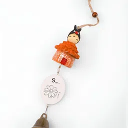 COMICSENSE Orange-Coloured & Beige Textured Windchimes WithBells-image-23