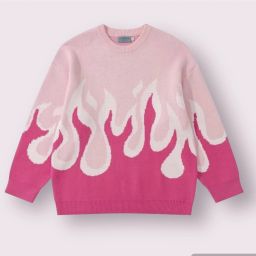 Men Colorblock Round Neck Pink Sweater-image-77