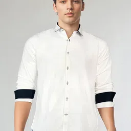 Dennis Lingo Men Solid Spread Collar Full Sleeves Regular Fit Casual Shirt-image-61