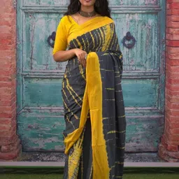 Dastkar Tie and Dye Dyed Pure Cotton Block Print Saree-picture-27
