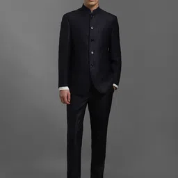 Louis Philippe Printed Single-Breasted Two-Piece Formal Suit-image-8