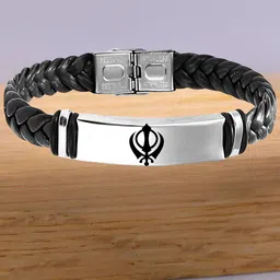 M Men Style Men Handcrafted Silver-Plated Cuff Bracelet-image-43