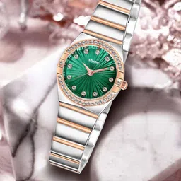 ADAMO Women Brass Dial & Straps Analogue Watch 892VVM16-17