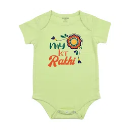 FFLIRTYGO Infants My First Rakhi Printed Envelope NeckBodysuit-image-97
