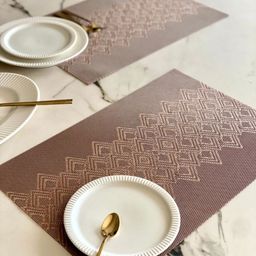 Mason Home Auburn Set of 6 Brown Textured Table Placemats image 3