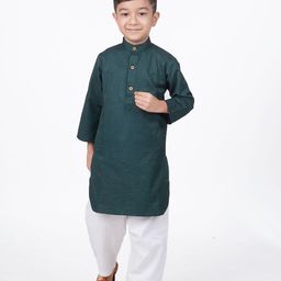 itsmycostume Boys Self Design Pathani Pure Cotton Kurta With Pyjama-image-35
