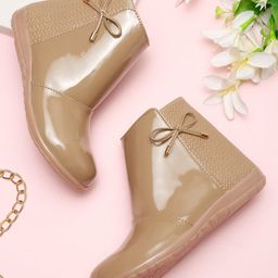 Tiny Bugs Girls Textured Anckle Lenght Winter Boots-image-1