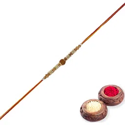 MEIRA JEWELLERY 3-Pcs Rakhi With Roli Chawal & Greeting Card-image-67