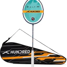 Cult 77 Feather Lite Swings Blue, Grey Strung Badminton Racquet-image-76