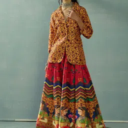Shae by SASSAFRAS Printed Ready to Wear Lehenga &-picture-13