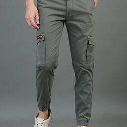 CARBONN CLOTH Men Regular Fit Cargos Trousers-image-85