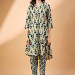 TANISHA  Printed Kurta With Trousers Co-Ords-image-21