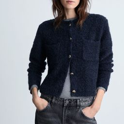 MANGO Boucle Pocket Detail Tailored Jacket-image-28