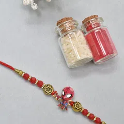 MEIRA JEWELLERY Set Of 2 Rakhis With Greeting Card & Roli Chawal-picture-46