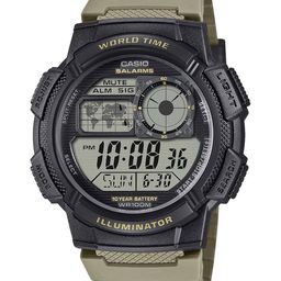 CASIO Unisex Round Rubber Cuff Straps Digital Watch D392-image-16