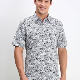 Allen Solly Men Spread Collar Floral Printed Cotton Slim Fit Casual Shirt-picture-3