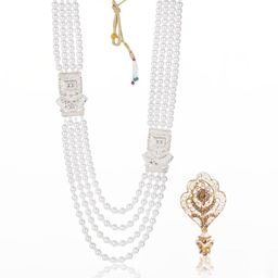 JIYANSHI FASHION Men White Jewellery Set-image-88