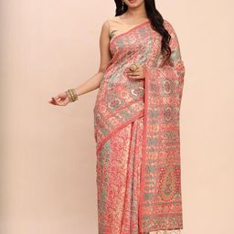 Astita Floral Linen Blend Saree-image-76