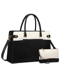 LA ELLORE Women Colourblocked Structured Leather Shoulder Bag-20