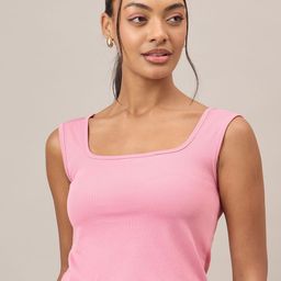 The Roadster Lifestyle Co. Square Neck Sleeveless Crop Top-picture-11