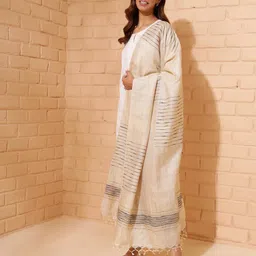 Fabindia Striped Woven Design Dupatta-picture-21