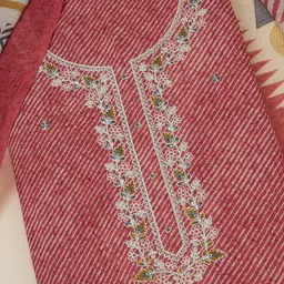 Soch Leheriya Printed Linen Unstitched Dress Material-image-4