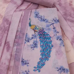 Soch Botanical Printed Linen Unstitched Dress Material-image-23
