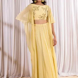 Pooja Peshoria Embellished Beads and Stones Ready to Wear Lehenga &-picture-43