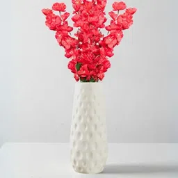 Go Hooked Red 2 Pieces Blossom Artificial Flower With Pot image 5