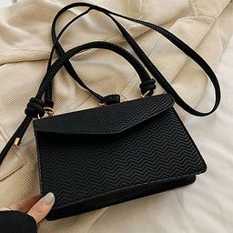 LULU & SKY PU Structured Handheld Bag with Cut Work-image-49