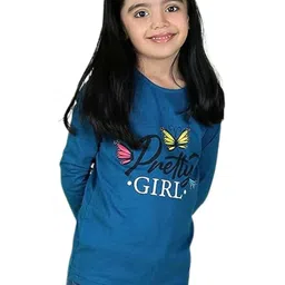 TotzTouch Girls Typography Printed Round Neck Cotton T-shirt-image-42
