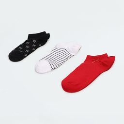 max Women Pack Of 3 Patterned Ankle-Length Socks-1