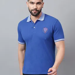 ALAKH HUB Men Polo Collar Applique T-shirt-image-55