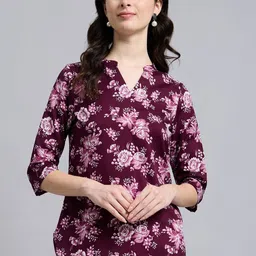 THE FAB FACTORY Women Pack of 2 Floral Printed V-Neck Top-picture-37