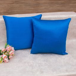 RoyalDeco Teal Set of 2 Square Cushion Covers-53