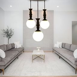 KINIS Black & White Glass Quirky Ceiling Lamp-image-65