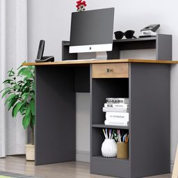 HEXA RED Grey Engineered Wood Study Table-41