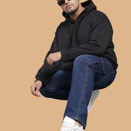 Wear Your Opinion Men Plus Size Drop Shoulder Hooded Sweatshirt-image-69