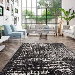 DDecor Black Solid Anti-Skid Polyester Carpet-picture-21