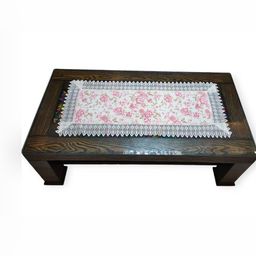 TANLOOMS White & Pink Floral Printed Table Runner-25