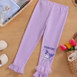 YK Girls Printed Cotton Ankle-Length Leggings-image-25