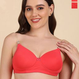 DressBerry Pack of 2 Full Coverage Transparent Back Lightly Padded Bra-30