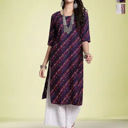 Moda Rapido Women Pack Of 2 Printed Straight Kurta-picture-44