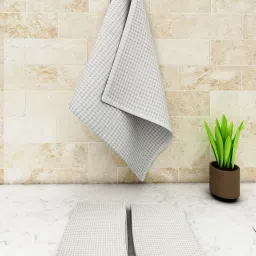 Athom Living Popcorn Textured Solid Hand Towel Pack of 6 ["Grey"] Handkerchief-image-47