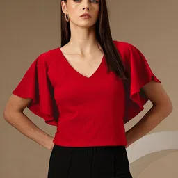 Chemistry Women V-Neck Flared Sleeves Top-picture-56