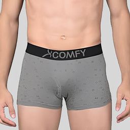 AMUL COMFY Pack Of 3 Printed Breathable Trunks-ACM101BTRNK-BK-BL-GY-105-PO3 image 4