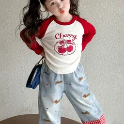 LULU & SKY Girls Printed T-shirt with Trousers-picture-33
