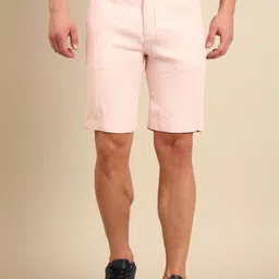Linen Club Men Slim Fit Linen Shorts-image-7